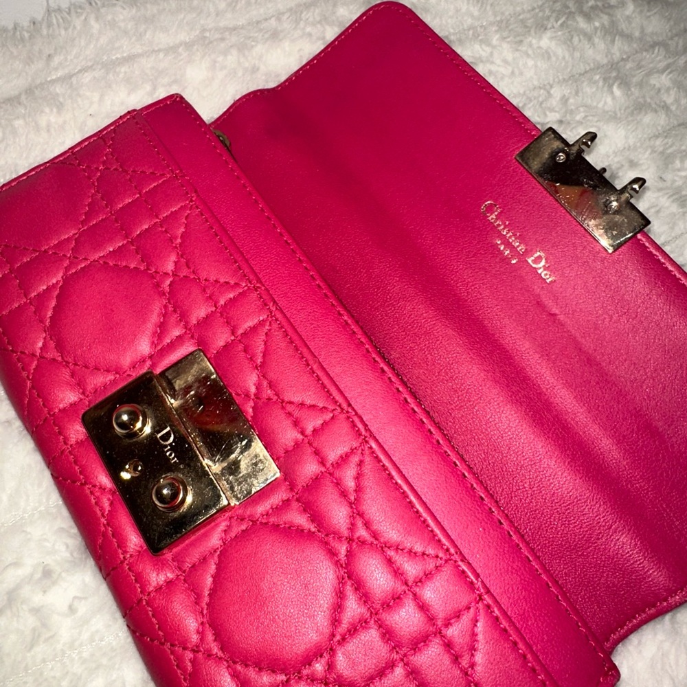 Dior Fuchsia Quilted Women's Wallet